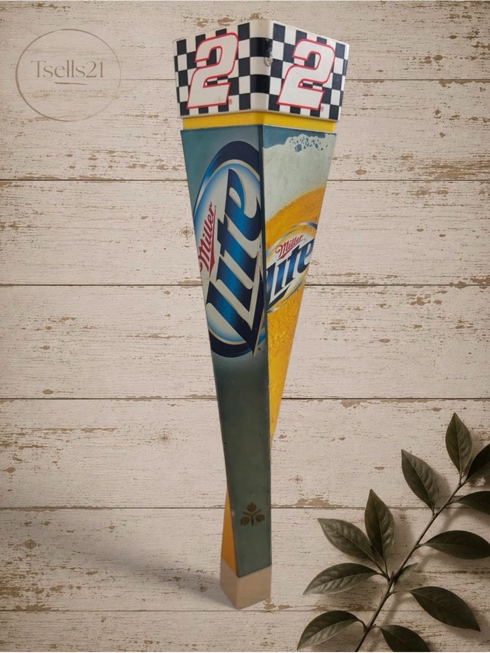 Miller Lite Vintage Number 2 NASCAR Beer Tap Handle